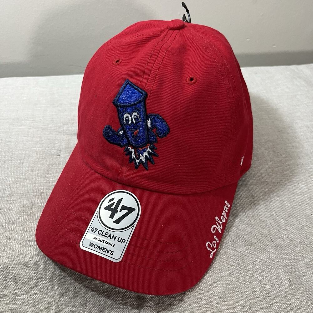 Worcester Red Sox Hat Cap Woman’s ‘47 Brand Adjustable Red‎ Rocket Woosox